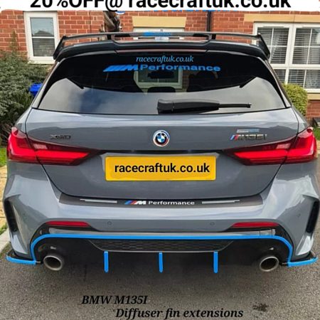 bmw F40 M SPORT,M135i Diffuser Fin extensions,BMW F40 DIFFUSER EXTENSIONS,BMW