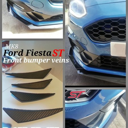 Fits" Ford Fiesta ST MK8 Bumper Vaines,Ford Fiesta ST front bumper canards.