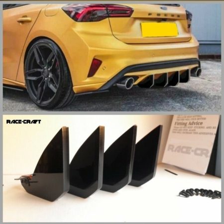 For Ford Focus st 2019-21 Diffuser fins,Ford Focus ST Diffuser Fins X4,Focus ST