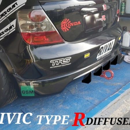 TRACK DAY REAR DIFFUSER FINS FOR HONDA CIVIC EP3 TYPE R,HONDA CIVIC EP3 DIFFUSER