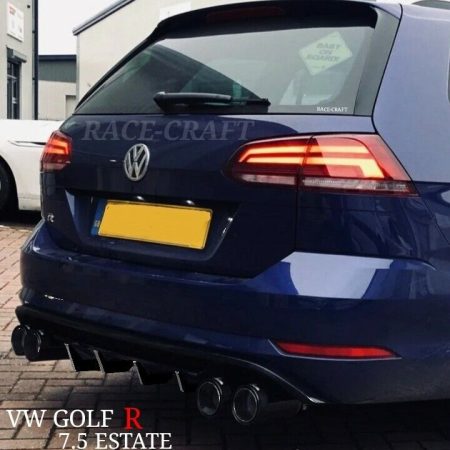 VW Golf R MK7.5 ESTATE Rear Diffuser Fins,Golf R 7.5 2017-Golf R ESTATE diffuser