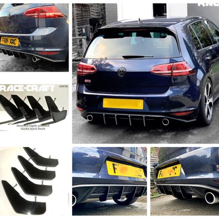 FOR VW Golf MK 7 GTI DSG 2015 diffuser fins,Rear Diffuser fins x4/Golf GTI 5dr