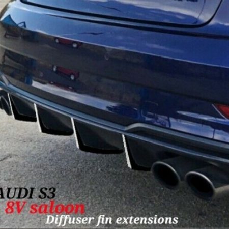 "FOR"Audi S3 8v SALOON Diffuser Fin extensions,audi s3 8v 2016-2019 S3 8V SALOON