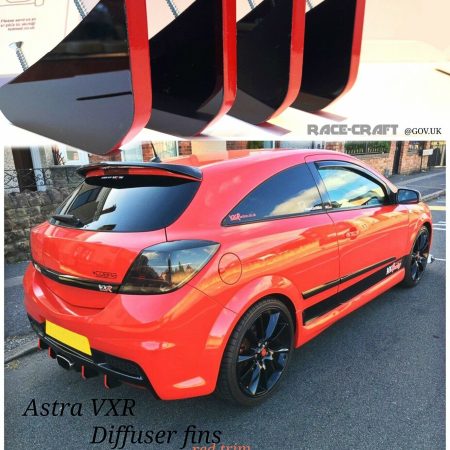 Vauxhall Astra VXR diffuser fins/race fins/diffuser/VXR bumper fins/GLOSS vxr