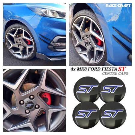 "Fits" Ford Fiesta ST MK8 Alloy wheels CENTER CAPS x4 +Fits MK8 ST CENTER CAPS
