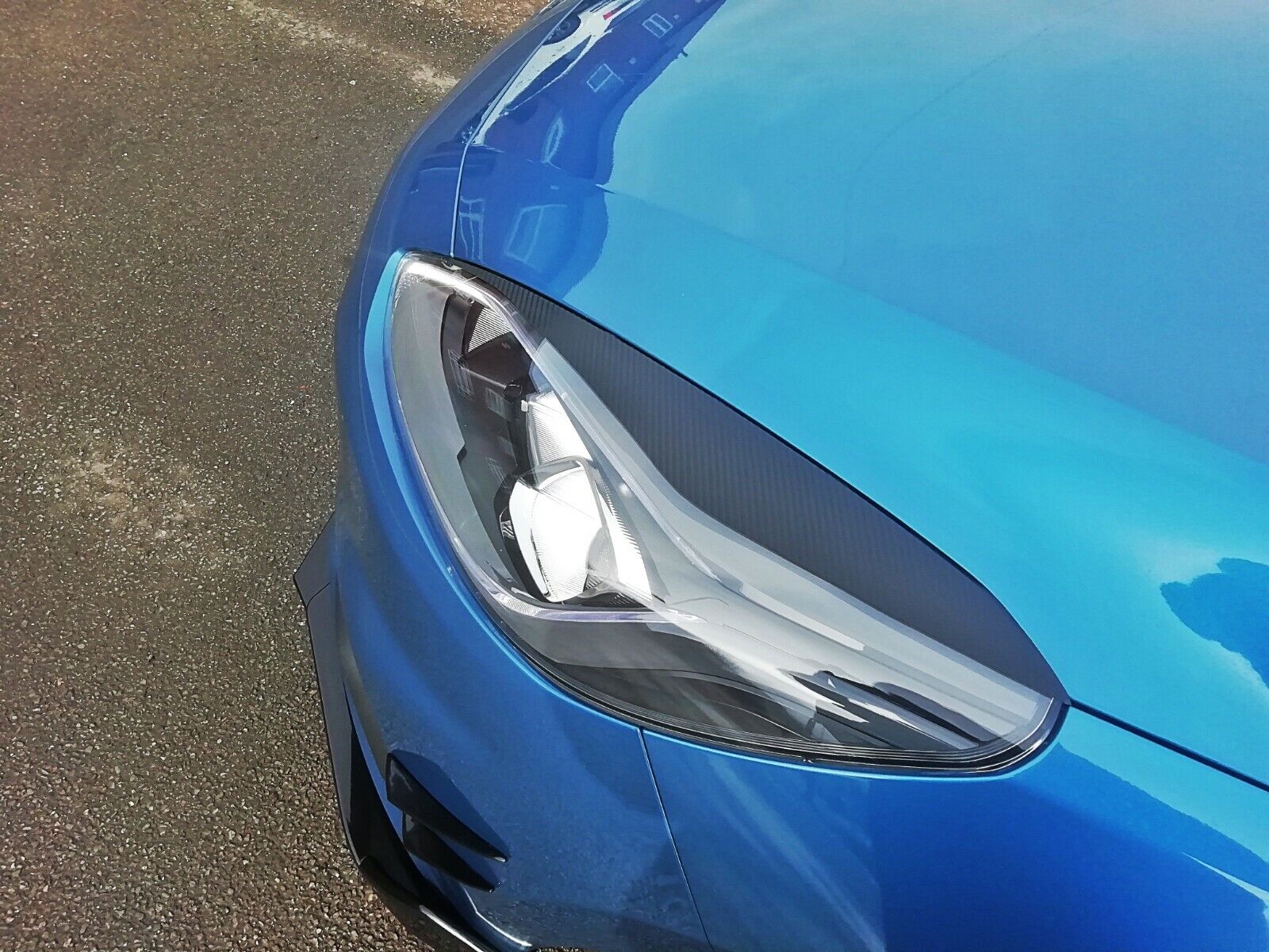 C.M.S Design Black Plastic Headlight Eyelids For Ford Fiesta MK6 Facelift – ST Fitment