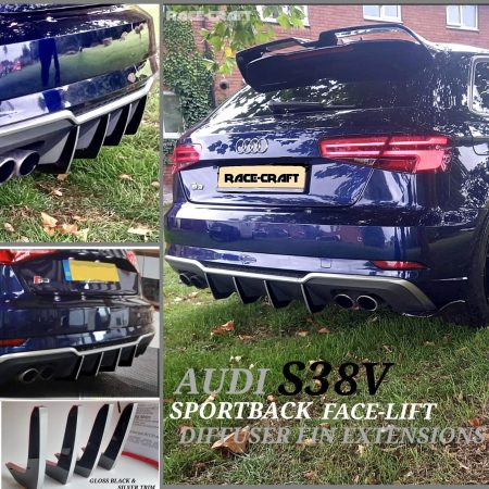 Audi s3 8v sportback facelift diffuser fins