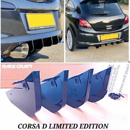 Fit's Vauxhall Corsa d limited edition diffuser fins/race fins/VXR  fins Corsa d