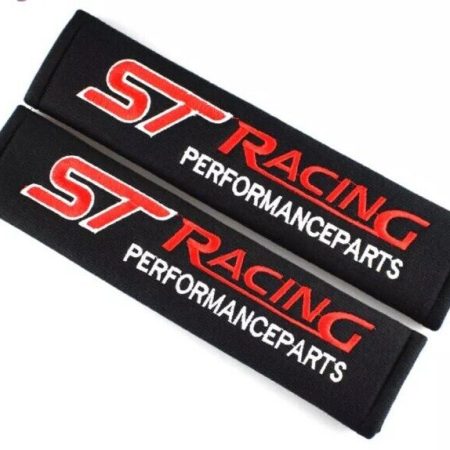 2Pcs Ford ST RACING Seat Belt Shoulder Protector Pad ST Embroidery, ST EMBROIDED
