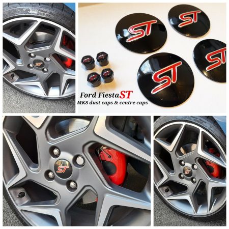 "Fits" Ford Fiesta ST MK8 Alloy wheels Centre capsx4 + 4X dust caps,Fits MK8 ST