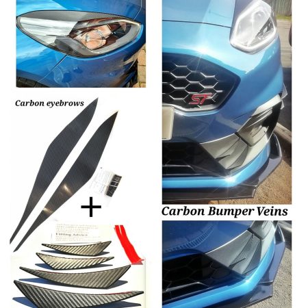 "Fits" Fiesta st MK8 bumper fins/Ford fiesta st eye brows, fiesta MK8st canards,