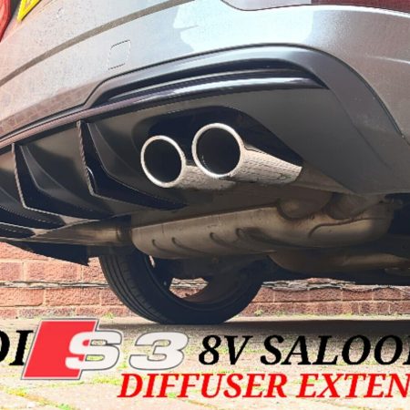 "FOR"Audi S3 8v SALOON Diffuser Fin  extensions AUDI S3 8V SALOON 2017-2019 FACE