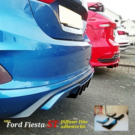 "Fits"Fiesta st MK8 Diffuser fins/Ford fiesta st mk8 Rear diffuser fins/mk8 st