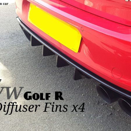 VW GOLF VII MK7 R Facelift Gloss Black Rear Splitter Diffuser fins/diffuser fins