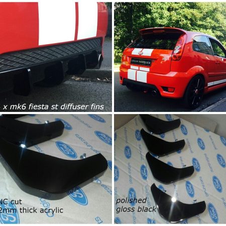 "Fits" ford fiesta mk6 st diffuser fins/fiesta zetec s/ fiesta st150 diffuser/