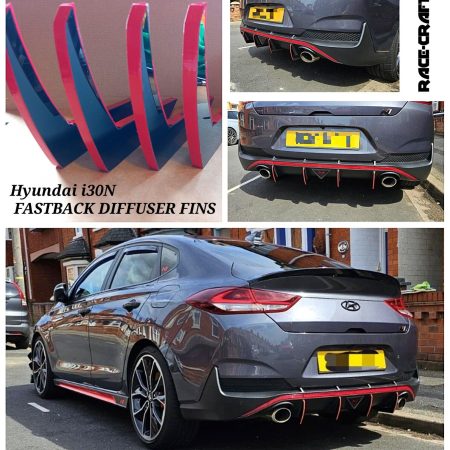 Hyundai i30 N FASTBACK 2020- DIFFUSER FINS EXTENSIONS AGRESSIVE STYLE i30 N FAST