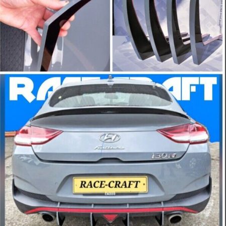 Hyundai i30 N FASTBACK 2020- DIFFUSER FINS EXTENSIONS GREY,fastback i30 N GREY