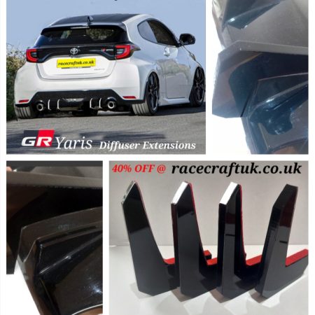 Toyota yaris gr diffuser fin extentions