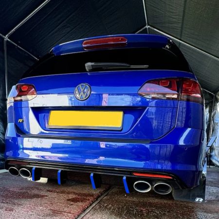 VW Golf MK7R ESTATE Rear Diffuser Fins,Golf R 2020-Golf MK7 R ESTATE diffuser fins BLACK