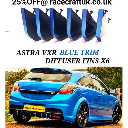 Astra H vxr diffuser fins x6 GLOSS BLACK & BLUE