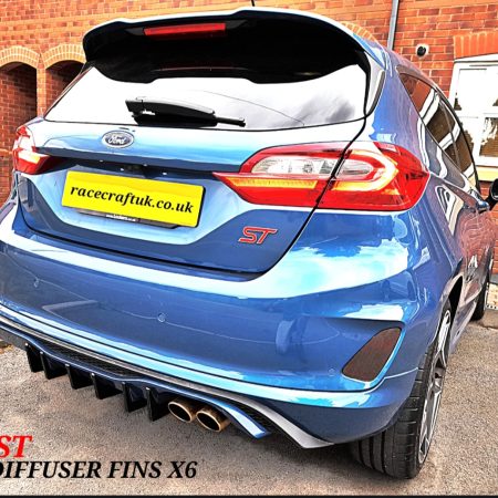 "Fits" Fiesta st MK8 Diffuser fins/Ford fiesta st mk8/8.5 Rear diffuser fins x6