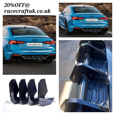 AUDI RS5 DIFFUSER FINS AUDI RS5 REAR BUMPER AGRESSIVE DIFFUSERS, 2020-on
