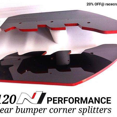 Hyundai i20 N 1.6T DGi DIFFUSER FINS EXTENSIONS AGRESSIVE STYLE i20 N 1.6T GDi rear bumper dpats/rear bumper spats